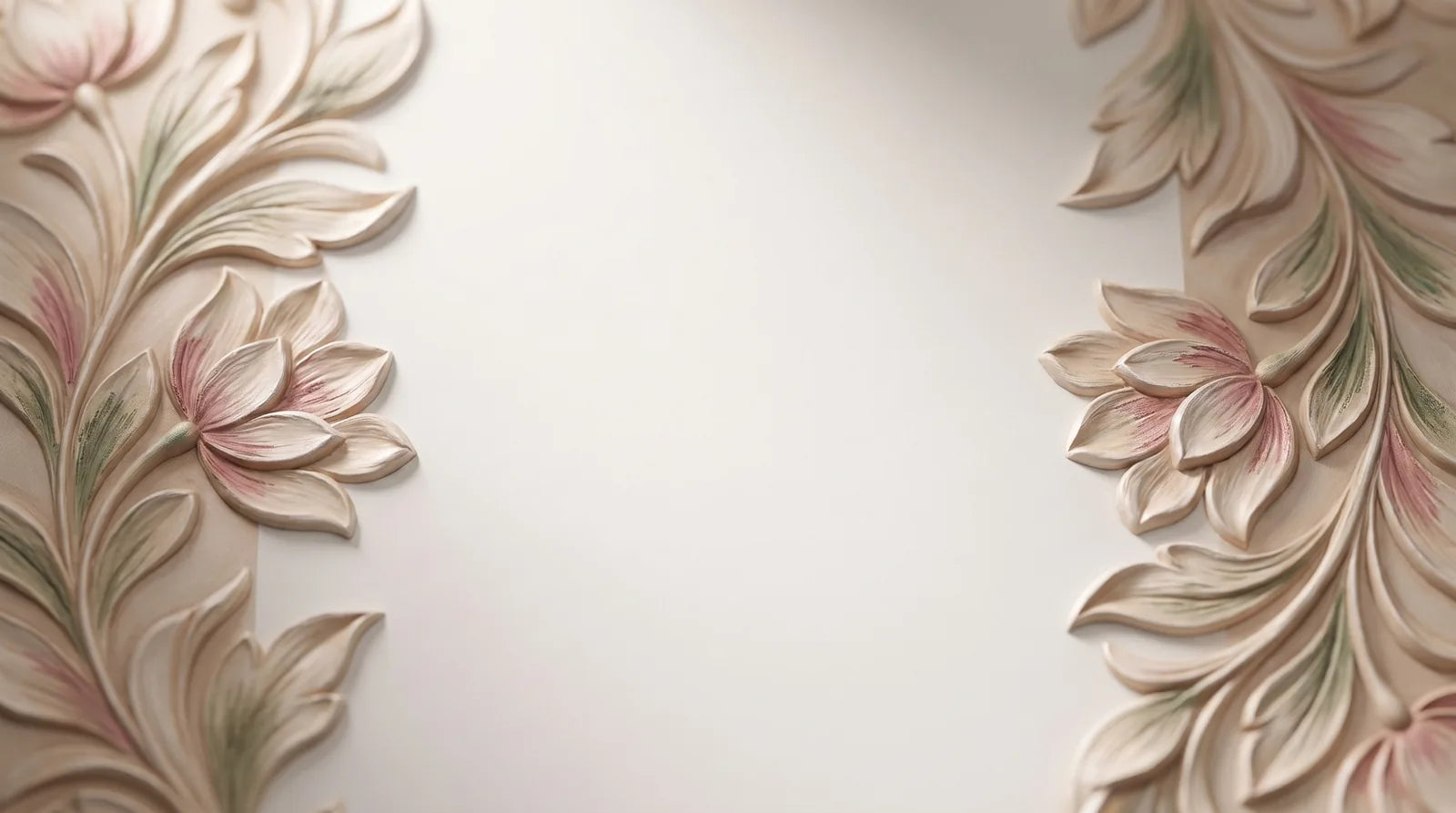 Sculpted floral invitation detail