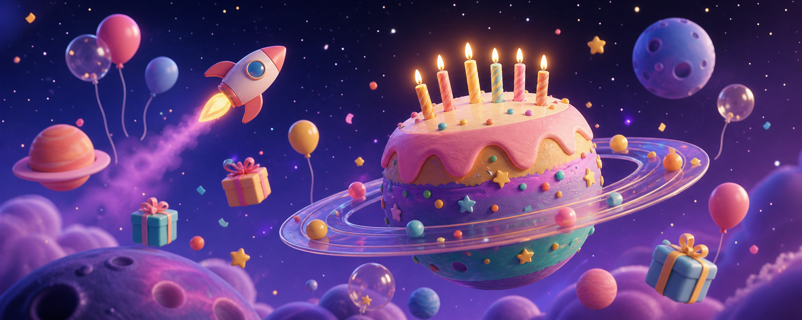 Cosmic Birthday Quest Animated Kids Invitation