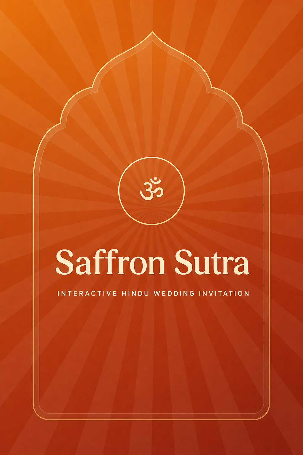 Saffron Sutra Hindu Wedding Invitation