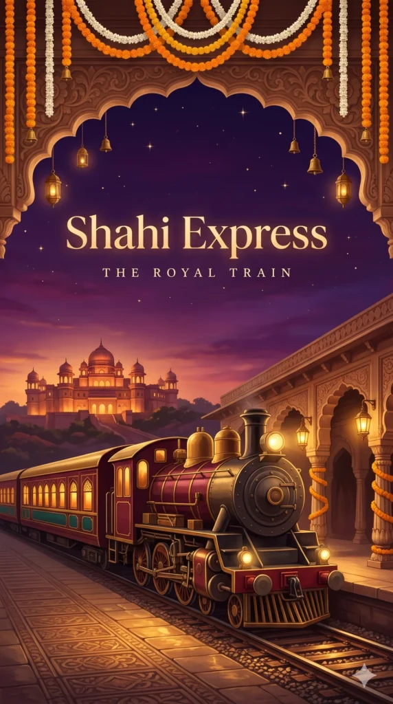 Shahi Express: The Royal Train invitation design